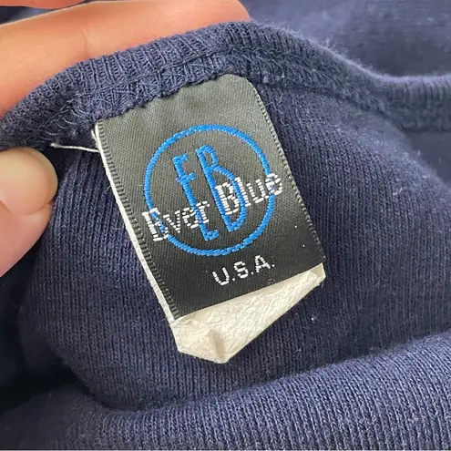 Y2K Halter Tank Top studded rose handkerchief womens Navy Blue (medium) dark vtg