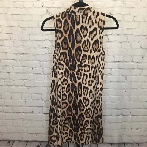 Tyche Leopard Print High Neck Dress