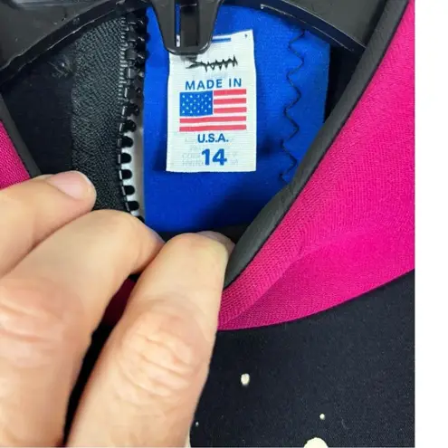 Jet Gladiator Women's Shorty Wetsuit Size 14 Pink Black EUC Scuba Diving Swim