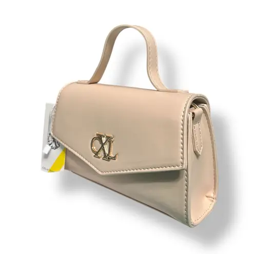 Christian LaCroix New CXL by Laine Panna Cotta Beige Matte Patent Crossbody Bag