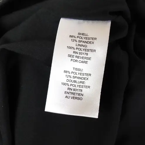 T Tahari Jumpsuit Women 14 XL Black Sleeveless Belted Contrast-Stitch Wide Leg