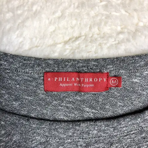 n: Philanthropy Codie Distressed Gray Crop Tee