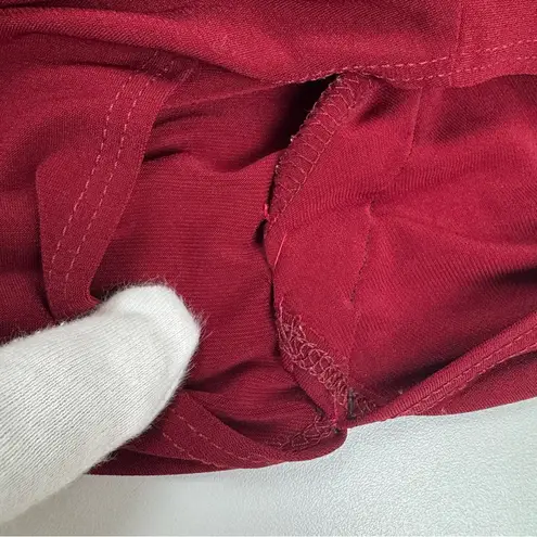 Vintage 90s Y2K JKLA California Wrap Draped Neck Top USA Made Sz L Grunge Goth Red Size L