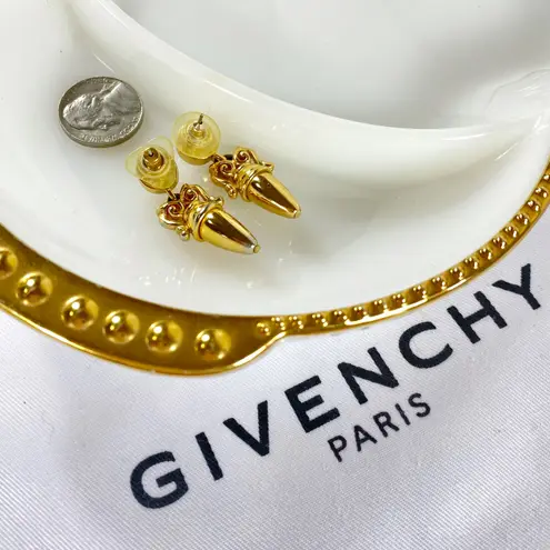 Givenchy Couture Gold & Crystal Dangle Earrings