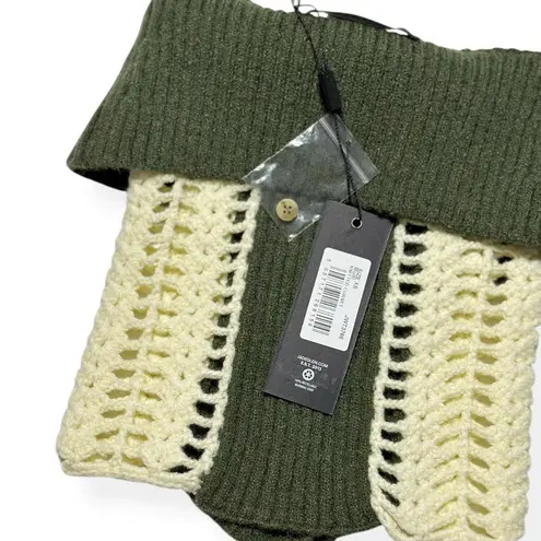 Jaded London Akio Knitted Corset Top, Olive, XS