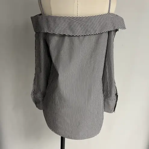 Guest Editor Off Shoulder Stripes Blouse NWT