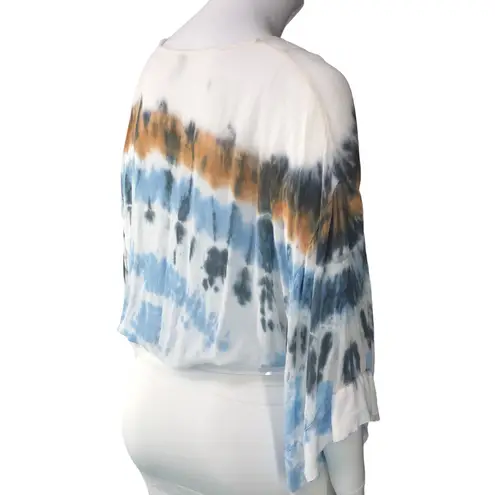 Young Fabulous and Broke Young Fabulous Broke Womens Size S Tie Dye Top Deep V Dolman Sleeve Blouse