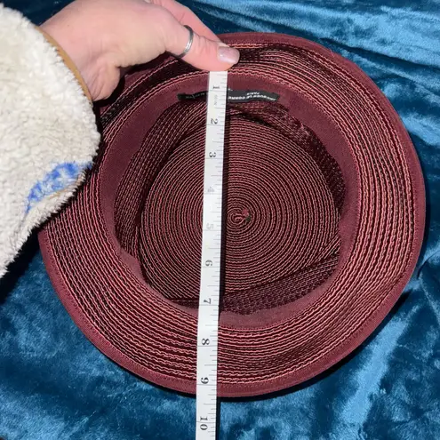 Jacques Le Corre Paris Burgundy Woven Hat – Made in France 🎀 Red