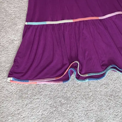 Miholl Flowy Tiered Sleeveless Summer Tank Top Sz S Purple