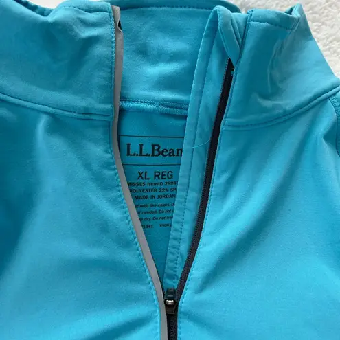 L.L.Bean  Neon  Blue X Large Polyester Spandex Womens Long Sleeve Active