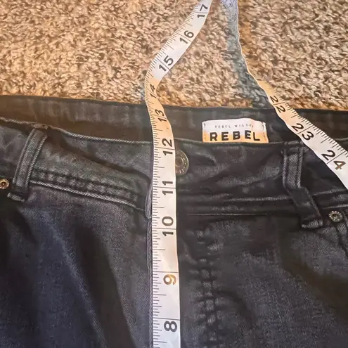 Rebel Wilson The Minx Skinny Jeans Studded Dark Wash Women's Size 18W Black