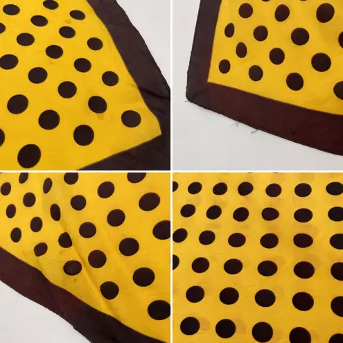 Collection of 3 Scarves Vintage Acetate Vera Argyle Polka Dot Stars Grid Retro Yellow