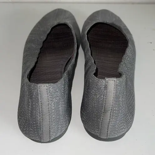 Skechers  Womens Air Cooled Memory Foam Pointed Toe Cleo Flats Gray Size 7.5