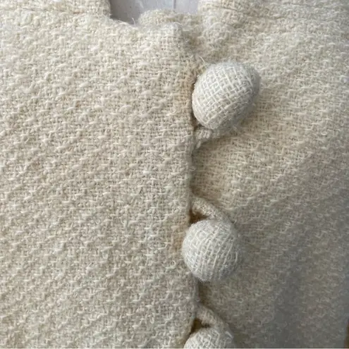 Handmade Vintage 60s Jackie O Kennedy Skirt Suit Jacket Cream XS S