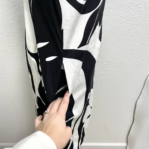 Tori Richard Hawaiian Floral Tropical Sleeveless Mini Dress Black White size 14 - Image 4