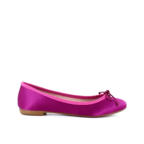 HP💝Bloomingdales Kacey Violet Satin Flat sz 7 Purple