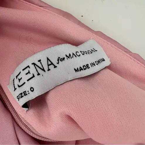 Mac Duggal NWT 26992 Halter Pleated Maxi Dress in Pink