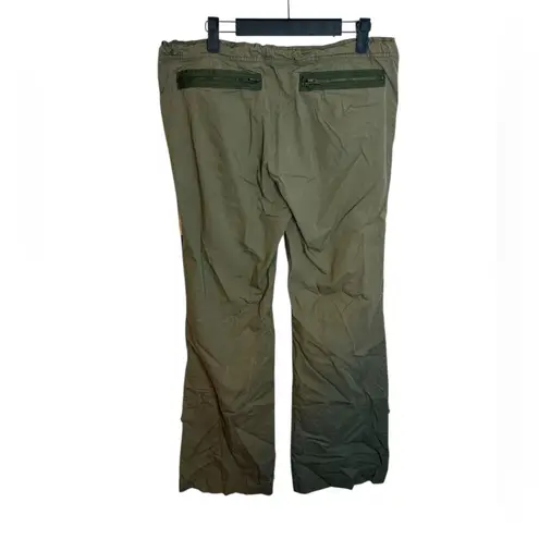 KORS Michael Kors Y2K Olive Green Utility Flare Cargo Pants Size 12