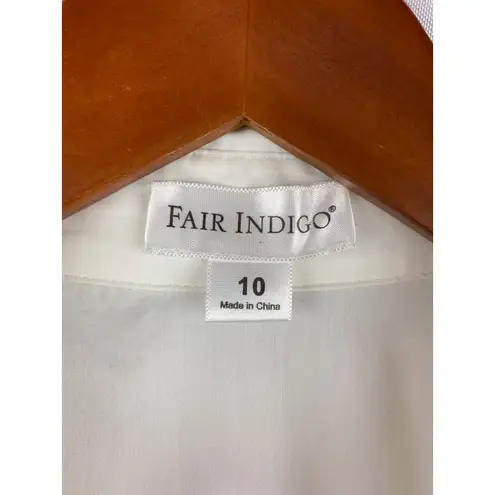 Sleeveless Fair Indigo White Button