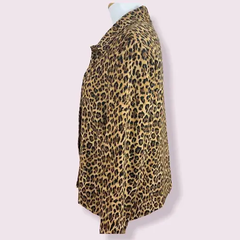 Vintage Briggs New York cheetah/ leopard Shacket Brown