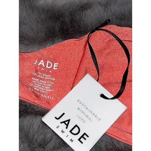 JADE SWIM Livi Bikini Top in Coral Sheen XSmall New Womens Swimsuit Pink Size XS