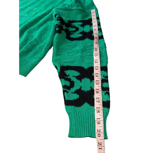 Vintage 80’s 100% Cotton Kelly Green Retro Pullover Sweater Size M Size M