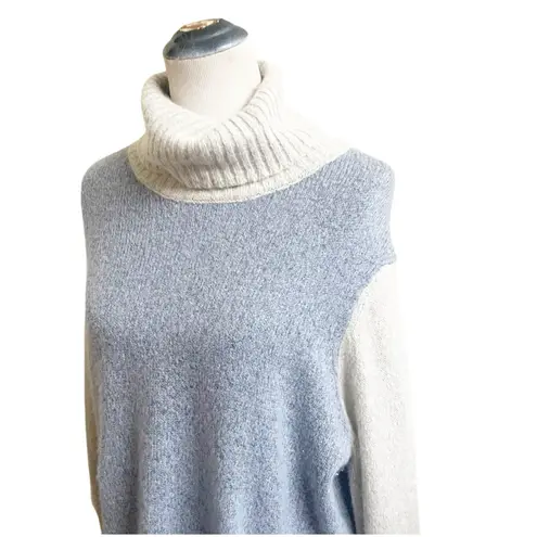 C by Bloomingdale’s Women Cashmere Pullover Sweater Sz L Turtleneck Colorblock Size L
