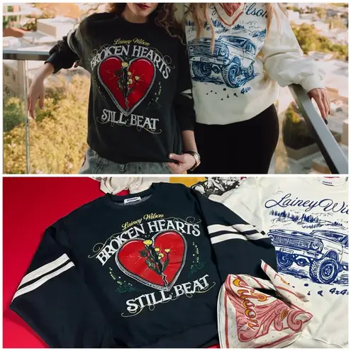 Daydreamer Lainey Wilson Broken Hearts Still Beat pullover sweatshirt - M - RARE