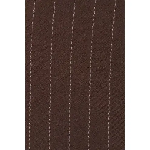 Alex Perry Lurex Pinstripe Strapless Crop Top in Chocolate 2 New Womens Corset Brown