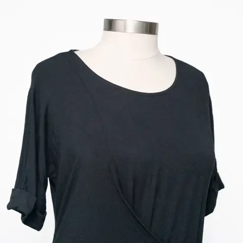 Nic+Zoe Knit Tie Dress Black Onyx Medium