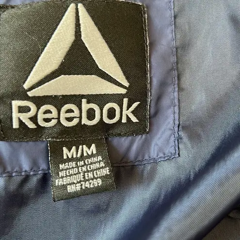 Reebok Chevron Color Block Women’s Puffer Coat Sherpa Lined Hood Lightweight