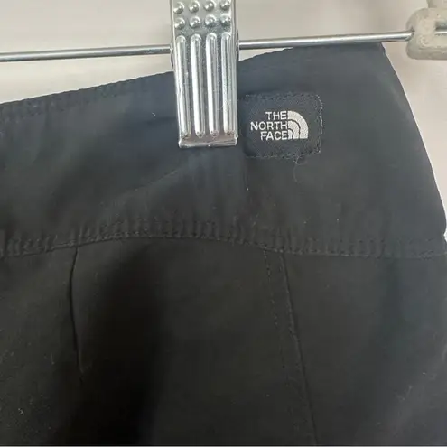 The North Face The North‎ Face Capri Cargo Pants Black Mid Rise Hook & Loop Womens Sz 8 Outdoor