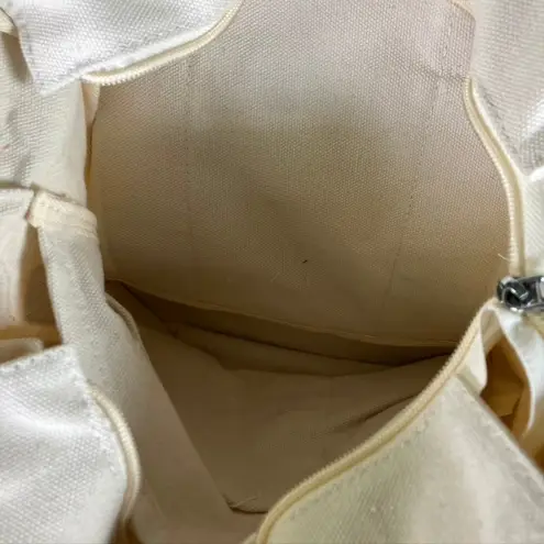 SAVVI Canvas Tote Bag Crossbody Purse Handbag Cream Small Travel Casual