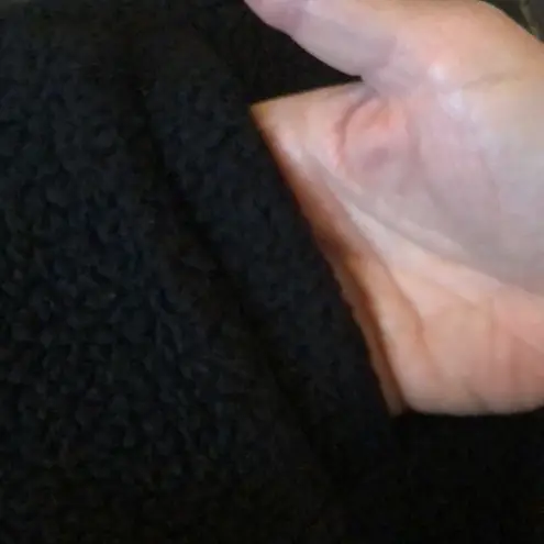 Zyia Active Leopard Flying V Fleece Jacket Sz. XS Black Teddy Workout Cozy