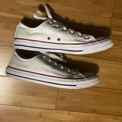 Converse  All Star Unisex Chuck Taylor Low Top White Sneakers Women’s 9 & Men’s 7 - Image 4