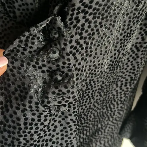 The Kooples SHORT BLACK DRESS WITH POLKA DOT PRINT