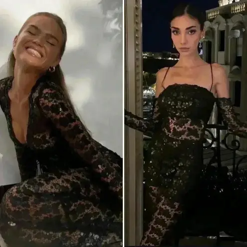 NEW ARRIVALS Ilkyaz Özel Moss Jumpsuit El Hedonismo Black Lace Size 36 (US 2