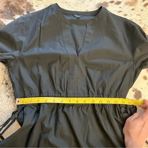 Rails Black Organic Cotton Ivy Tiered Long Sleeve Dress Side Ties Size Small