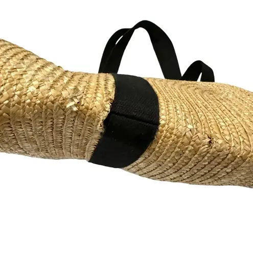 Eugenia Kim Natural Rio Large Straw Bag Beach Pool Resort Black