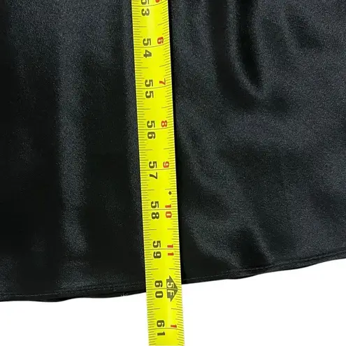 Vintage Zum Zum 90s Y2K Whimsigoth Satin Maxi Dress Size 9/10 Prom Dark Feminine Black