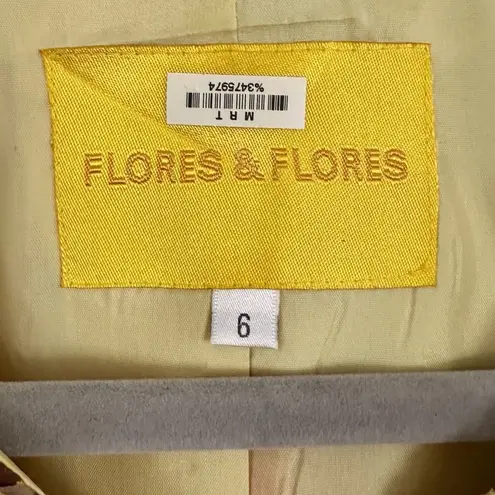 Flores & Flores Cropped Colorful Silk Jacket Size 6 Yellow