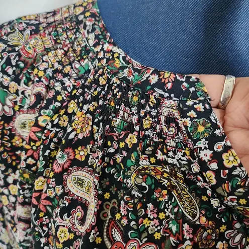 Krazy Kat Paisley Print Boho Style Blouse Top