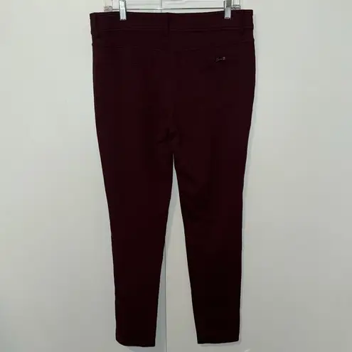 Seven7 Burgundy High Rise Ponte Skinny Pants Women’s Size 12 Stretch