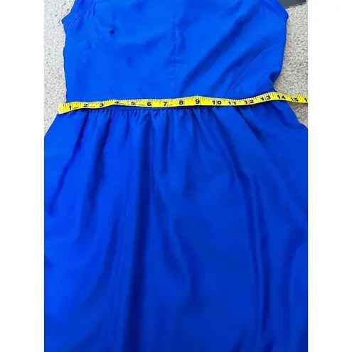 Mossimo womens crew neck cap sleeve cobalt blue skater dress NWT XS