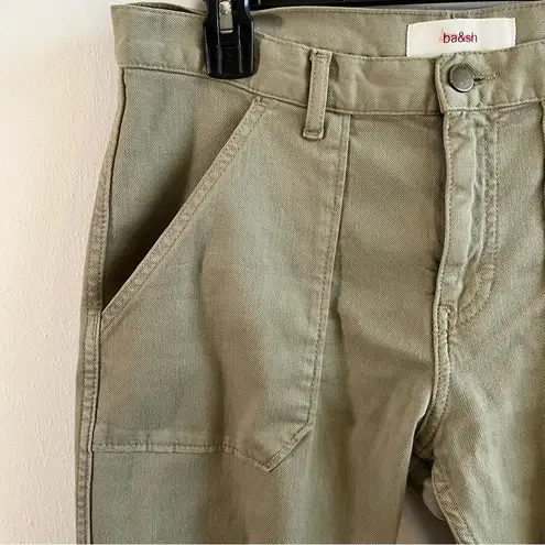 Ba&sh  Pants The Csally Jeans in Kaki Light Army Green Sz US4 Sz 4 GUC