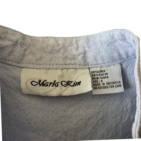 Marla Kim Linen Blend Outfit Blue