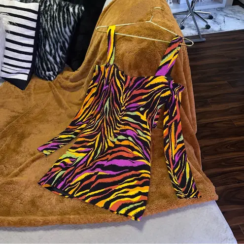 Dundas x Revolve Carmen Mini Dress in Black Zebra Pink