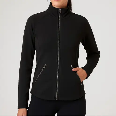 RootsYoga Black Full-Zip Jacket Women’s M Athleisure Yoga Activewear CabinCore