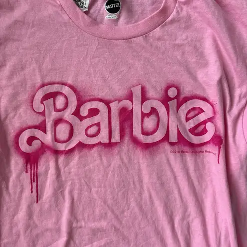 Mattel Barbie Pink Crew Neck Tee Size M