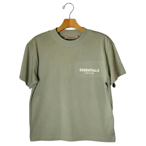 Fear of god Essentials Shirt Women Small Seafoam Green Crew Neck Tee Streetwear